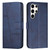Samsung Galaxy S24 Ultra Stitching Calf Texture Buckle Leather Phone Case - Blue