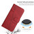 Samsung Galaxy S24 Ultra Stitching Calf Texture Buckle Leather Phone Case - Red