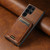 Samsung Galaxy S24 Ultra Suteni H02 Leather Wallet Stand Back Phone Case - Brown