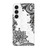 Samsung Galaxy S24+ 5G 3D Painting Pattern Flip Leather Phone Case - Diagonal Black Flower