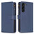 Samsung Galaxy S24+ 5G 9 Card Slots Zipper Wallet Leather Flip Phone Case - Blue