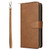 Samsung Galaxy S24+ 5G 9-Card Slots Zipper Wallet Bag Leather Phone Case - Brown