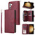Samsung Galaxy S24+ 5G 9-Card Slots Zipper Wallet Bag Leather Phone Case - Wine Red