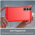 Samsung Galaxy S24+ 5G Brushed Texture Carbon Fiber TPU Phone Case - Red