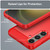 Samsung Galaxy S24+ 5G Brushed Texture Carbon Fiber TPU Phone Case - Red