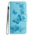 Samsung Galaxy S24+ 5G Butterfly Embossed Flip Leather Phone Case - Blue
