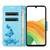 Samsung Galaxy S24+ 5G Butterfly Embossed Flip Leather Phone Case - Blue