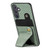 Samsung Galaxy S24+ 5G Carbon Fiber Wallet Flip Card K-shaped Holder Phone Case - Green