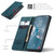 Samsung Galaxy S24+ 5G CaseMe 013 Multifunctional Horizontal Flip Leather Phone Case - Blue