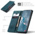 Samsung Galaxy S24+ 5G CaseMe 013 Multifunctional Horizontal Flip Leather Phone Case - Blue