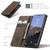 Samsung Galaxy S24+ 5G CaseMe 013 Multifunctional Horizontal Flip Leather Phone Case - Coffee