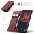 Samsung Galaxy S24+ 5G CaseMe 013 Multifunctional Horizontal Flip Leather Phone Case - Wine Red