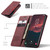 Samsung Galaxy S24+ 5G CaseMe 013 Multifunctional Horizontal Flip Leather Phone Case - Wine Red Samsung Galaxy S24+ 5G CaseMe 013 Multifunctional Horizontal Flip Leather Phone Case - Wine Red