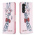 Samsung Galaxy S24+ 5G Colored Drawing Pattern Leather Phone Case - Giraffe