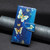 Samsung Galaxy S24+ 5G Colored Drawing Pattern Zipper Leather Phone Case - Gold Butterfly