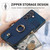 Samsung Galaxy S24+ 5G Cross Leather Ring Vertical Zipper Wallet Back Phone Case - Blue