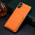 Samsung Galaxy S24+ 5G Denior Imitation Calf Leather Back Phone Case with Holder - Orange