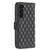 Samsung Galaxy S24+ 5G Diamond Lattice Wallet Flip Leather Phone Case - Black