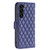 Samsung Galaxy S24+ 5G Diamond Lattice Wallet Flip Leather Phone Case - Blue