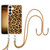 Samsung Galaxy S24+ 5G Electroplating Dual-side IMD Phone Case with Lanyard - Leopard Print