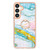 Samsung Galaxy S24+ 5G Electroplating Marble IMD TPU Phone Case with Ring Holder - Green 004