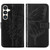 Samsung Galaxy S24+ 5G Embossed Butterfly Leather Phone Case - Black