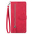 Samsung Galaxy S24+ 5G Embossed Flower Zipper Leather Phone Case - Red