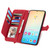 Samsung Galaxy S24+ 5G Embossed Flower Zipper Leather Phone Case - Red