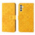 Samsung Galaxy S24+ 5G Ethnic Style Embossed Pattern Leather Phone Case - Yellow