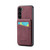 Samsung Galaxy S24+ 5G Fierre Shann Crazy Horse Card Holder Back Cover PU Phone Case - Wine Red Samsung Galaxy S24+ 5G Fierre Shann Crazy Horse Card Holder Back Cover PU Phone Case - Wine Red