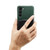 Samsung Galaxy S24+ 5G Fierre Shann Oil Wax Texture Genuine Leather Back Phone Case - Black