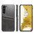 Samsung Galaxy S24+ 5G Fierre Shann Oil Wax Texture Leather Phone Case with Card Slots - Black