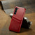 Samsung Galaxy S24+ 5G Fierre Shann Oil Wax Texture Leather Phone Case with Card Slots - Red