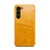 Samsung Galaxy S24+ 5G Fierre Shann Oil Wax Texture Leather Phone Case with Card Slots - Yellow