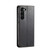 Samsung Galaxy S24+ 5G Fierre Shann PU Genuine Leather Texture Phone Case - Black