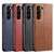 Samsung Galaxy S24+ 5G Fierre Shann PU Genuine Leather Texture Phone Case - Black