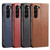 Samsung Galaxy S24+ 5G Fierre Shann PU Genuine Leather Texture Phone Case - Red