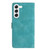 Samsung Galaxy S24+ 5G Flower Butterfly Embossing Pattern Leather Phone Case - Sky Blue