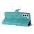 Samsung Galaxy S24+ 5G Flower Butterfly Embossing Pattern Leather Phone Case - Sky Blue
