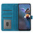 Samsung Galaxy S24+ 5G Flower Embossing Pattern Leather Phone Case - Blue