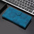 Samsung Galaxy S24+ 5G Flower Embossing Pattern Leather Phone Case - Blue