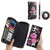 Samsung Galaxy S24+ 5G Flower Multi-functional Crossbody Zipper Wallet Leather Phone Case - Black