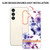 Samsung Galaxy S24+ 5G Flowers and Plants Series IMD TPU Phone Case with Ring Holder - Purple Begonia