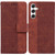 Samsung Galaxy S24+ 5G Geometric Embossed Leather Phone Case - Brown