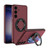 Samsung Galaxy S24+ 5G GKK Skin Feel Leather MagSafe Magnetic Phone Case with Holder - Red