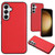 Samsung Galaxy S24+ 5G Leather Texture Full Coverage Phone Case - Red