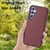 Samsung Galaxy S24+ 5G Litchi Pattern Stitched Side-mounted Phone Case - Dark Red