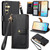 Samsung Galaxy S24+ 5G Love Zipper Lanyard Leather Phone Case - Black