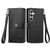 Samsung Galaxy S24+ 5G Love Zipper Lanyard Leather Phone Case - Black