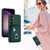 Samsung Galaxy S24+ 5G Organ Card Bag Ring Holder PU Phone Case with Lanyard - Green
